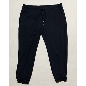 Zyia Active Wear Navy Blue Joggers Women's Size 3XL XXXL Stretch Ankle Tapered